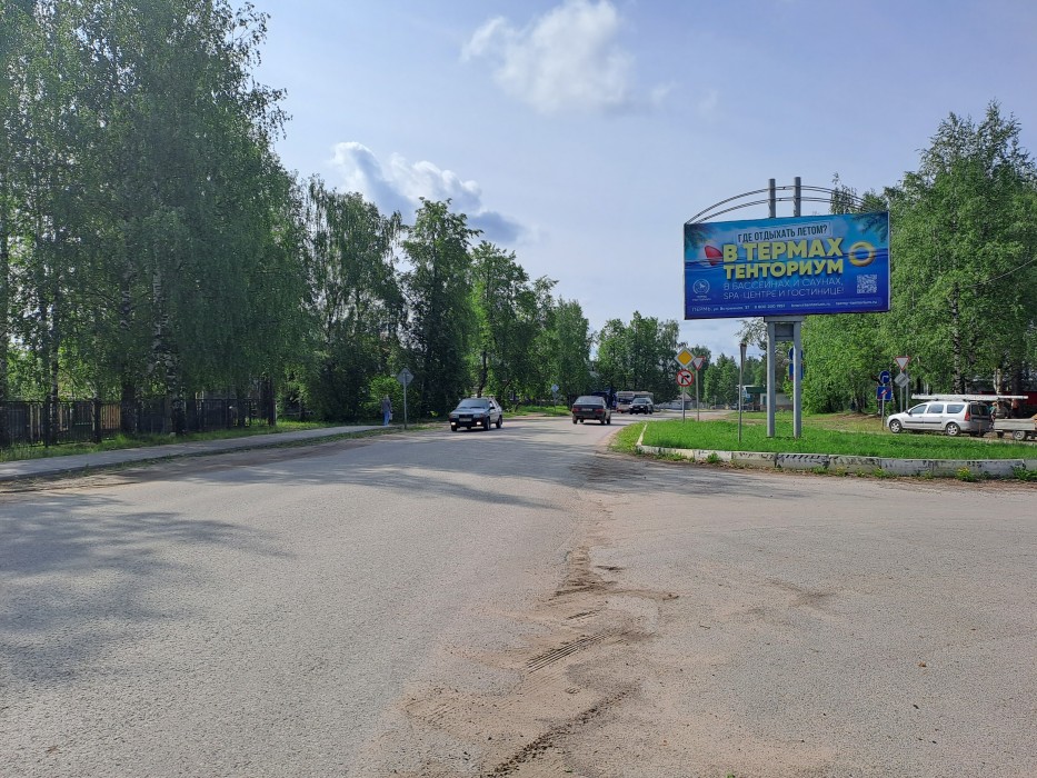 Красновишерск, Соликамское шоссе центр, билборд (щит 3х6) Сторона B